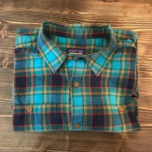 Patagonia Plaid Flannel, Size Medium, Blue, Black, Red